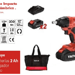 LLAVE DE IMPACTO INALÁMBRICA 18 V. 350NM CUADRANTE DE 1/2