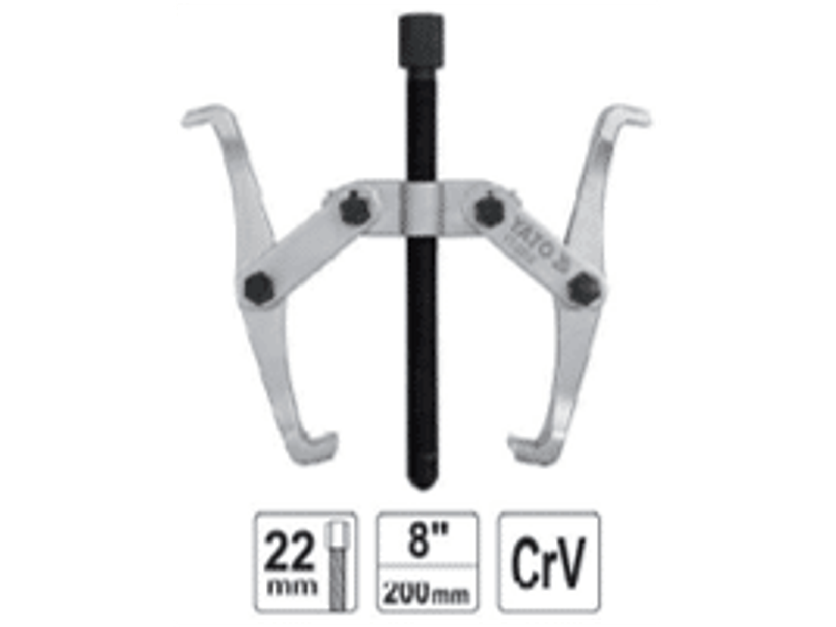 Extractor de rodamientos de 2 brazos de 8