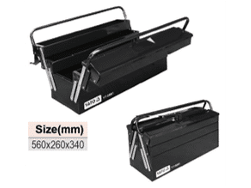 Caja p/herramientas metálica plegable (360x150x115mm)