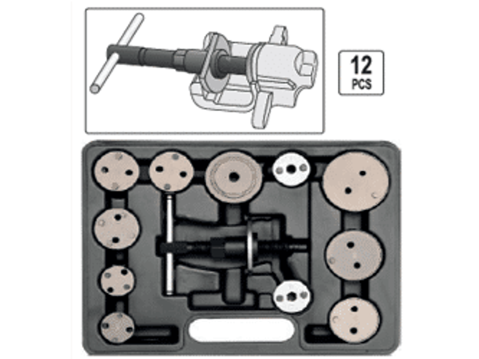 Juego universal prensa para Caliper manual, 12pzas