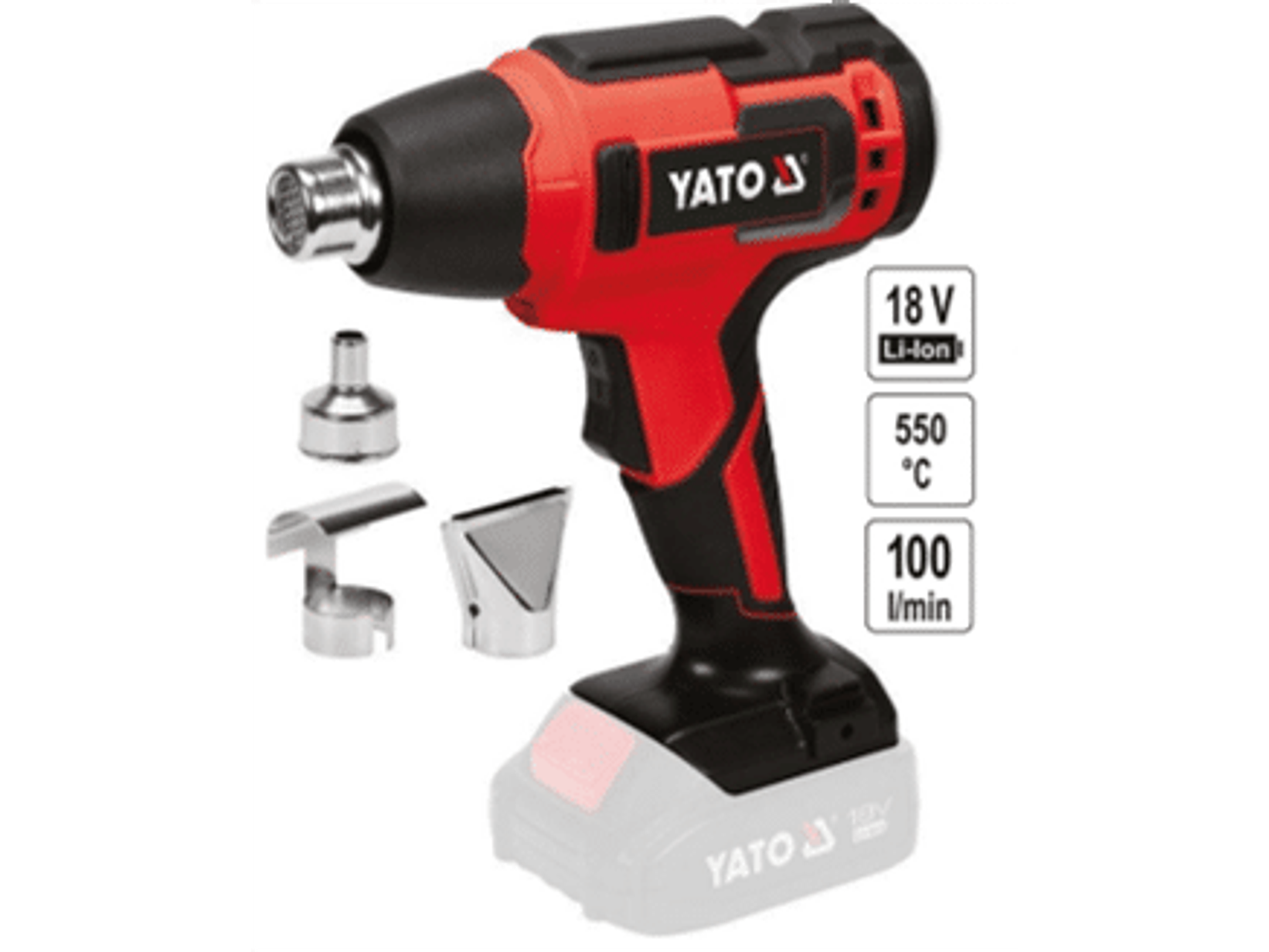 Pistola de calor inalámbrica (solamente herramienta) Datos técnicos Temperatura máx