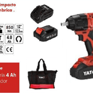 LLAVE DE IMPACTO INALÁMBRICA 18 V. 850NM CUADRANTE DE 1/2