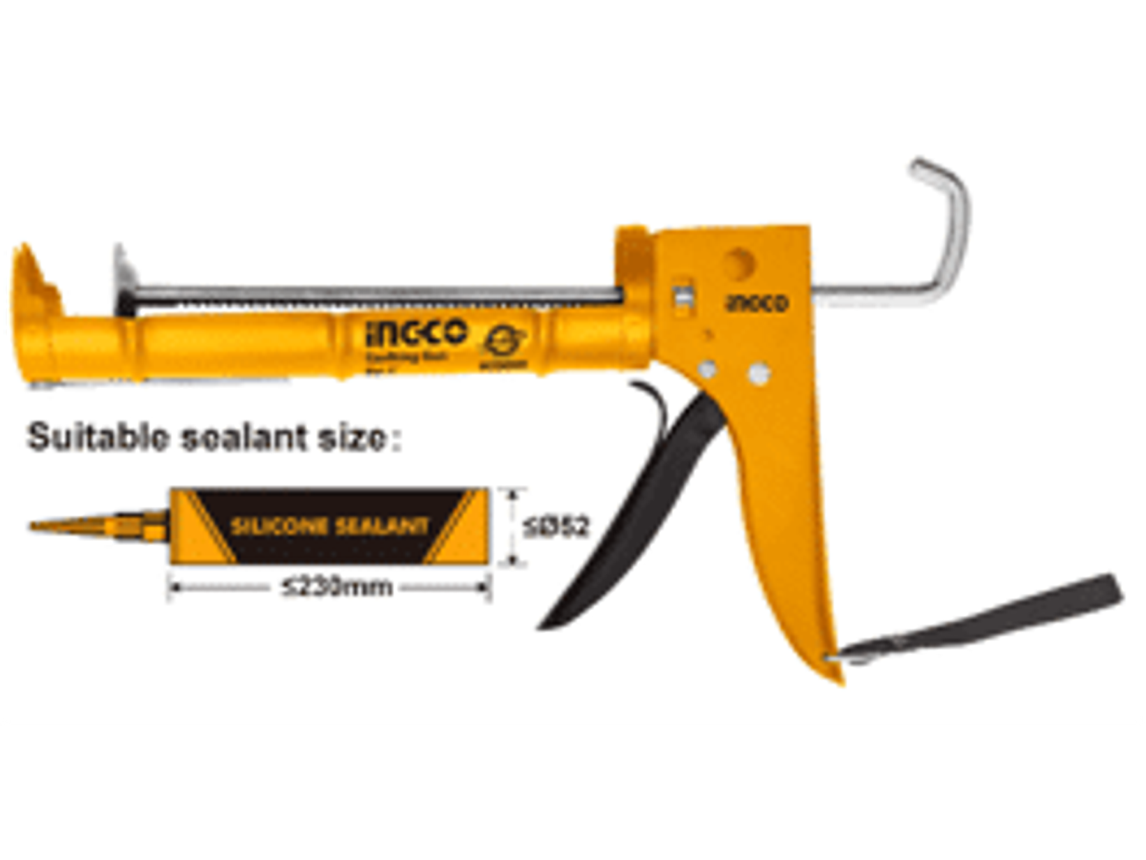 PISTOLA CALAFATERA PARA APLICAR SILICONA EN POMO 9