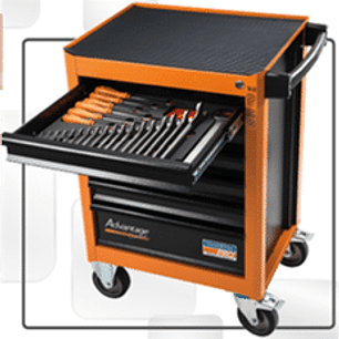 CARRO PROFESIONAL CON 6 BANDEJAS Y 138 HERRAMIENTAS