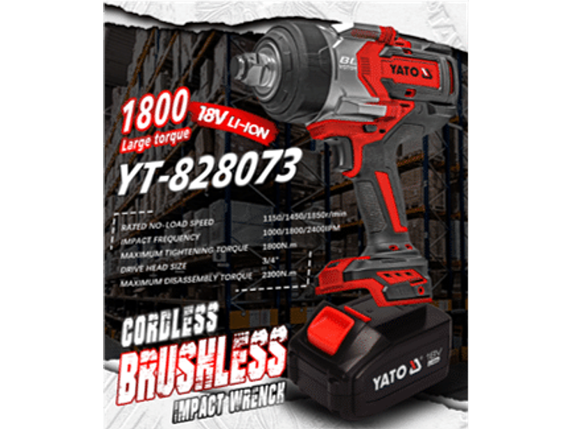 LLAVE DE IMPACTO INALÁMBRICA 18 V. 1800NM CUADRANTE DE 3/4