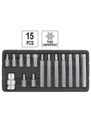 Juego de puntas TORX de seguridad, cortas y largas