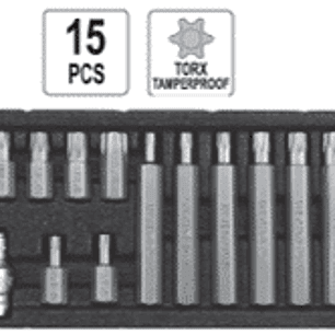 Juego de puntas TORX de seguridad, cortas y largas