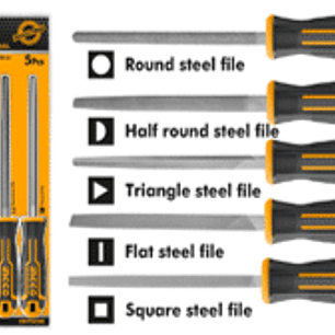 Set de 5 limas para metales de alta calidad para uso profesional