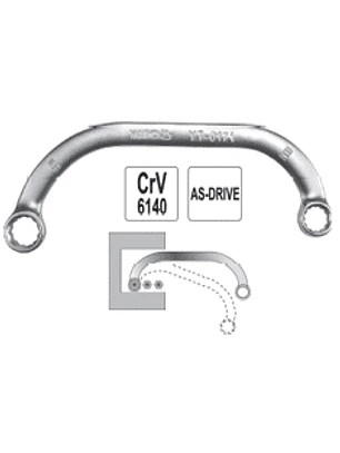 Llave Corona Corona Media Luna (Tipo C) 11×13 mm