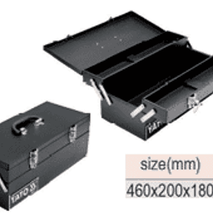 Caja p/herramientas metálica, plegable (460x200x180mm)