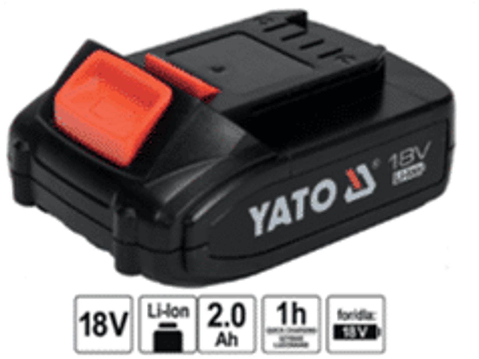Batería para equipos Yato de Li-Ion 18V. 2.0Ah