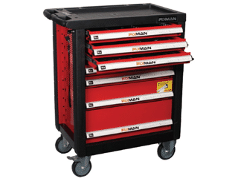 CARRO PROFESIONAL CON 7 BANDEJAS Y 200 HERRAMIENTAS