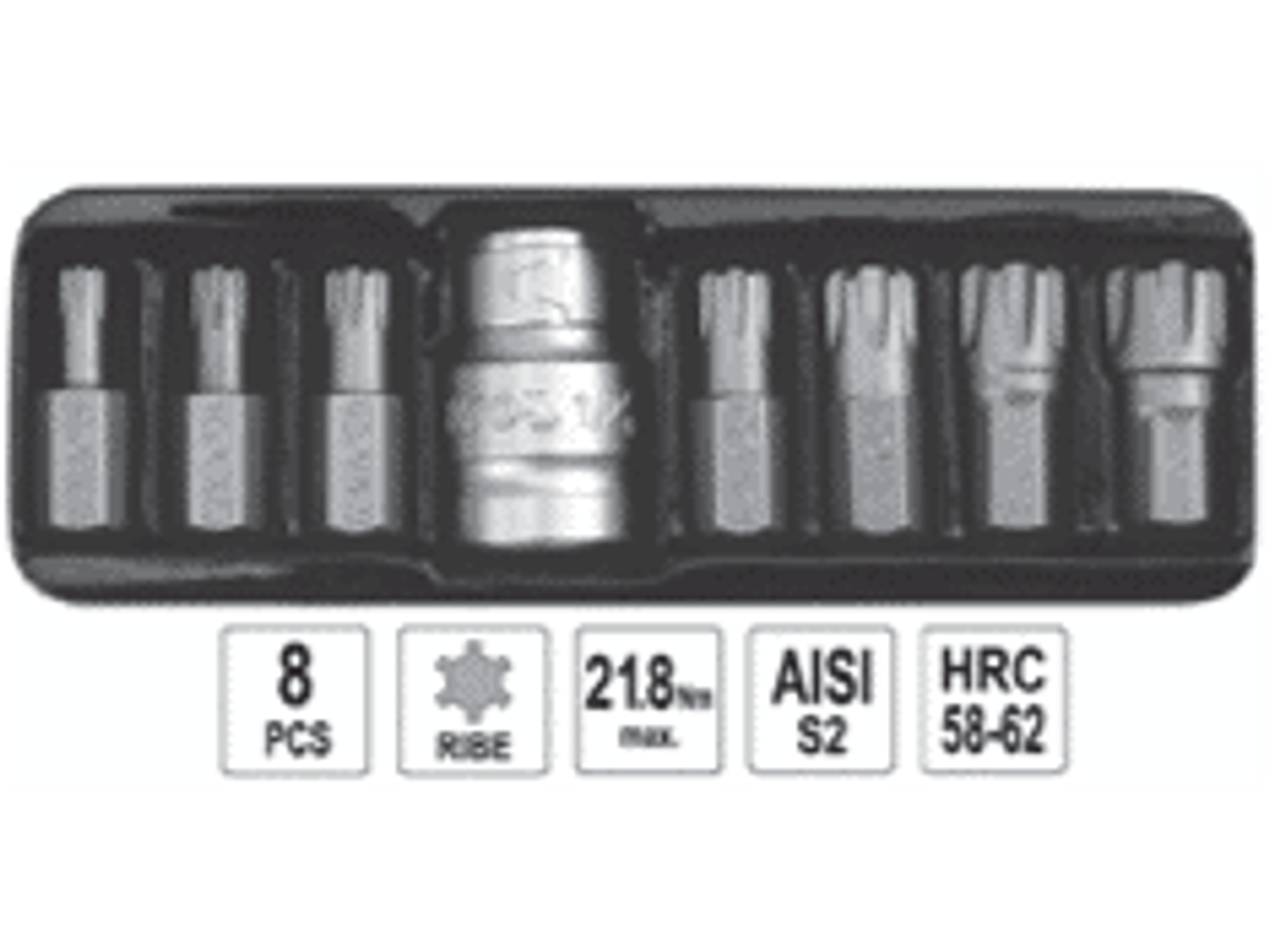 Juego de puntas RIBE de 8 piezas