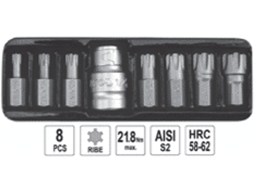 Juego de puntas RIBE de 8 piezas