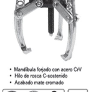 Extractor de rodamientos de 3 brazos de 6