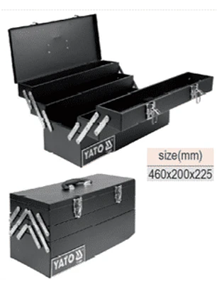 Caja p/herramientas metálica, plegable (460x200x225mm)
