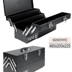 Caja p/herramientas metálica, plegable (460x200x225mm)