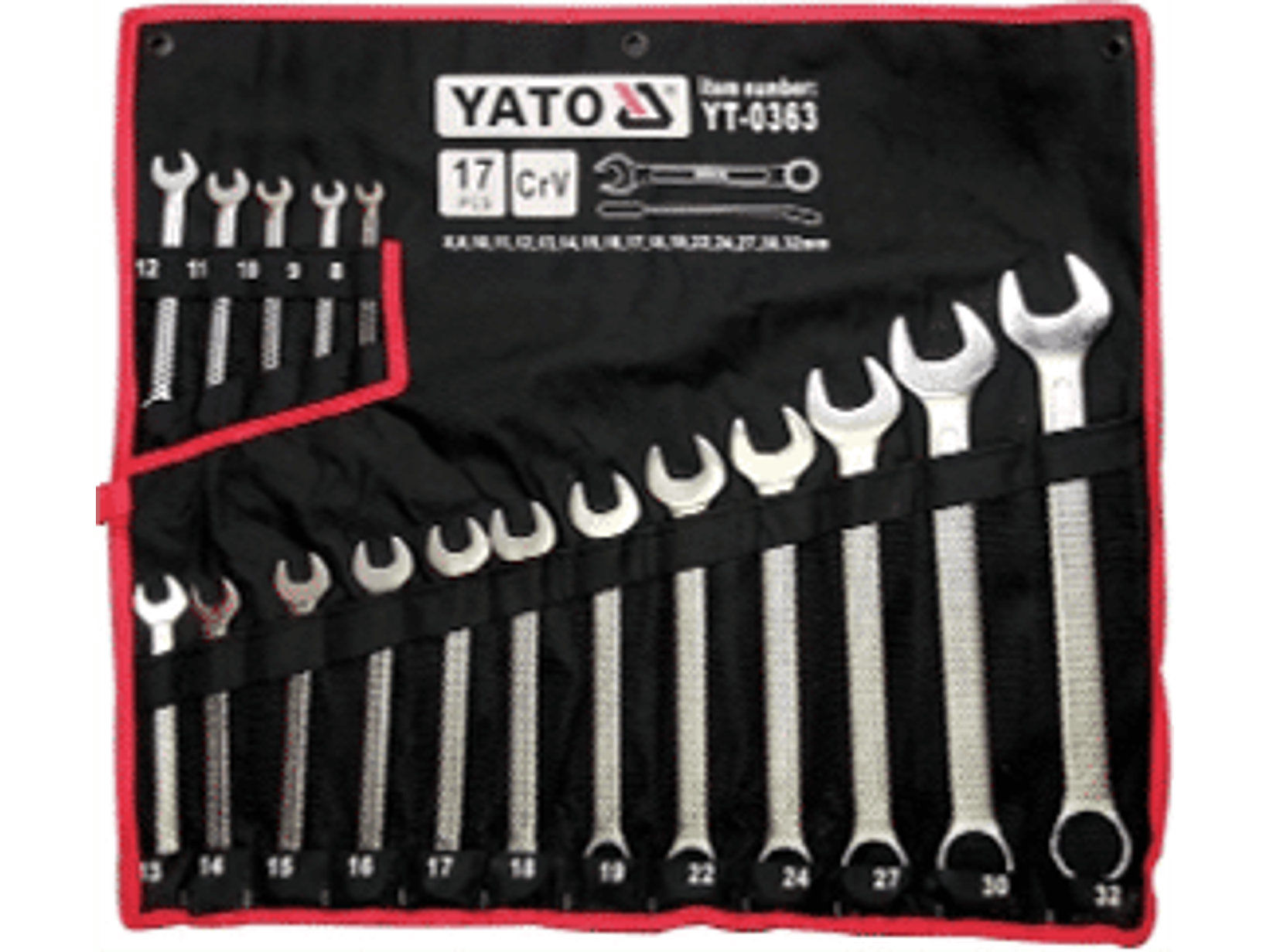 Juego de llaves punta / corona, 8-32 mm, 17 piezas