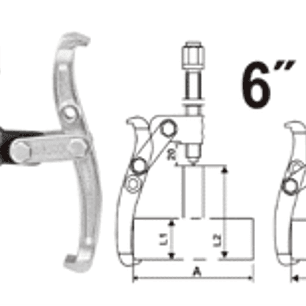 Extractor de rodamientos de 3 brazos de 6