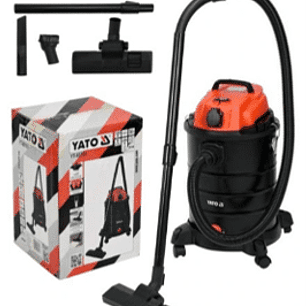 Aspirador de taller YATO con una potencia de 1400W y una potencia de aspiración de 18 kPa