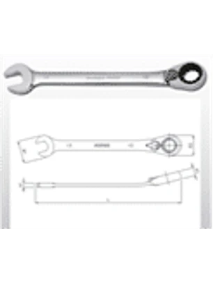 Llave combinada pta/corona tipo chicharra 13mm