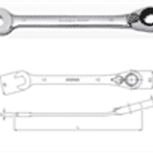 Llave combinada pta/corona tipo chicharra 13mm