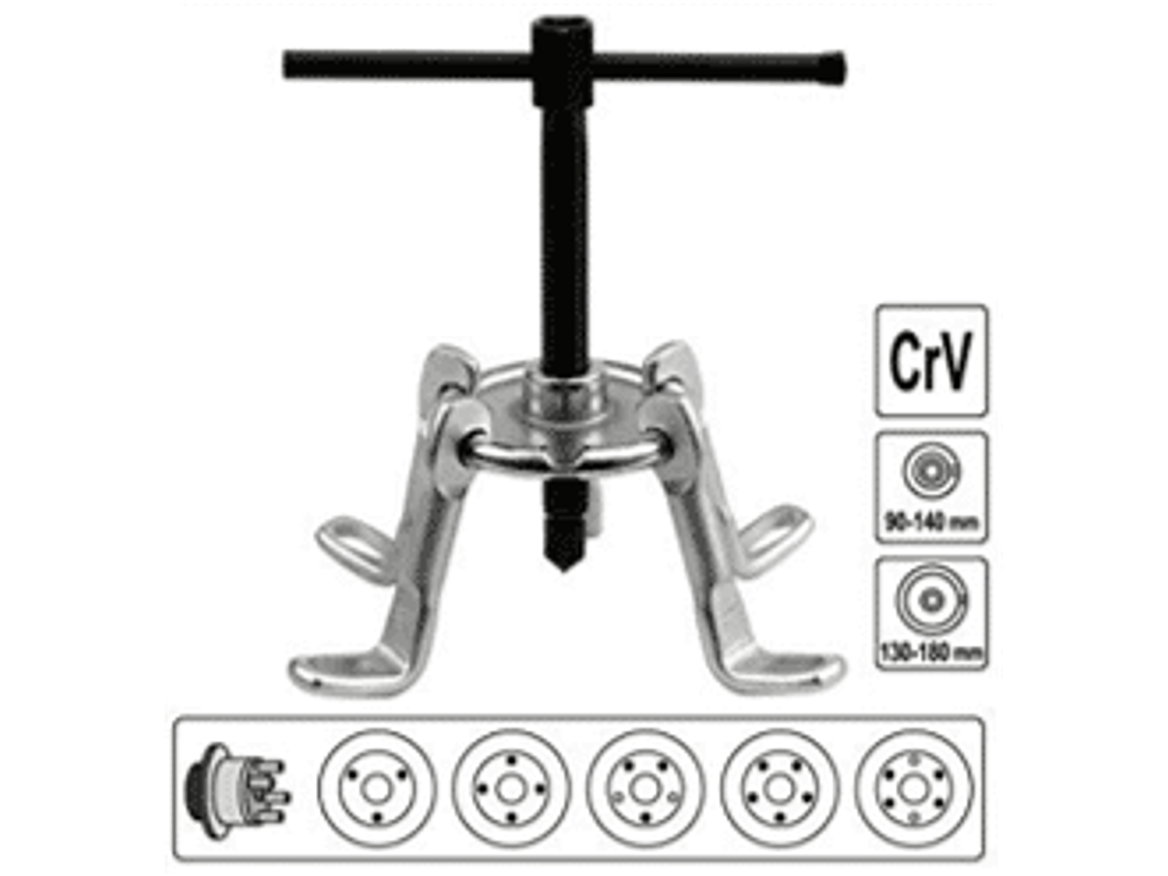 Extractor de discos y tambores de rueda