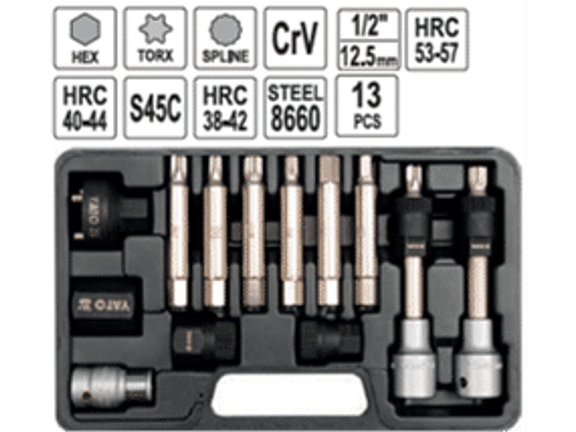 Juego de dados y puntas para alternador (13 piezas)