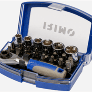 Juego de dados y puntas de 1/4