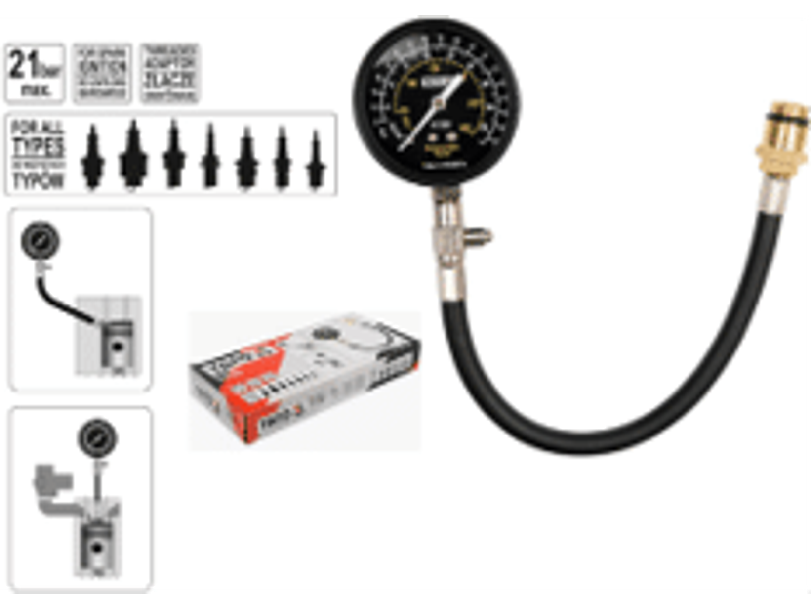 Compresímetro para motor a gasolina