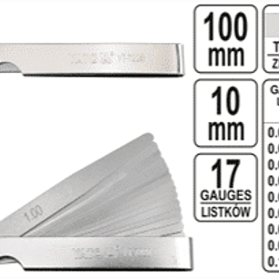 Feeler métrico de 17 hojas, 0