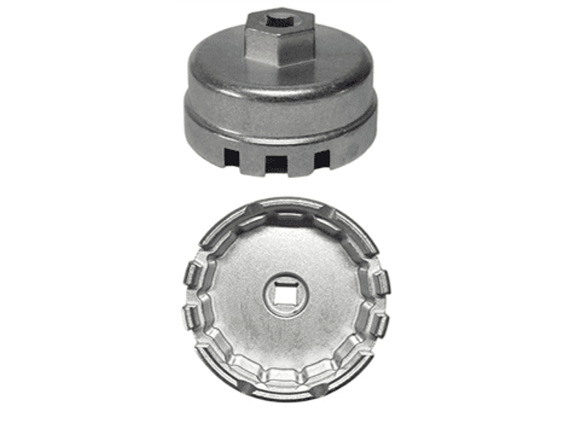 Llave de filtro tipo copa para Toyota. Medida 14 caras, Diametro 64,5mm.