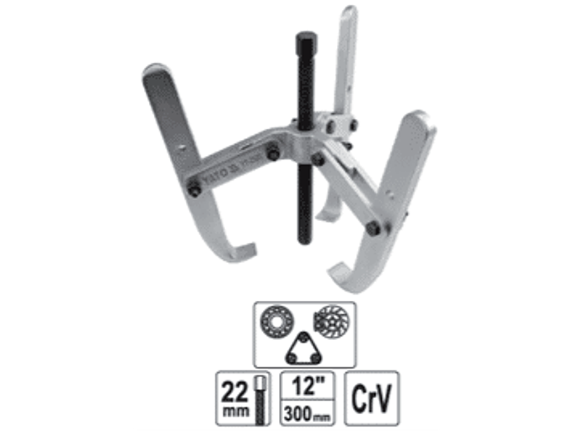 Extractor de rodamientos de 3 brazos de 12