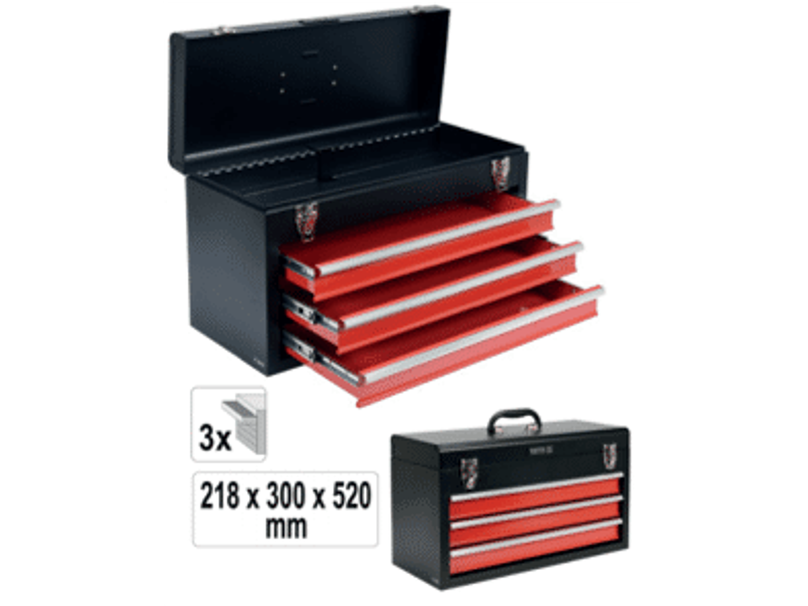 CAJA HERRAMIENTAS TIPO GABINETE PORTABLE 520 X 218 X 300 MM