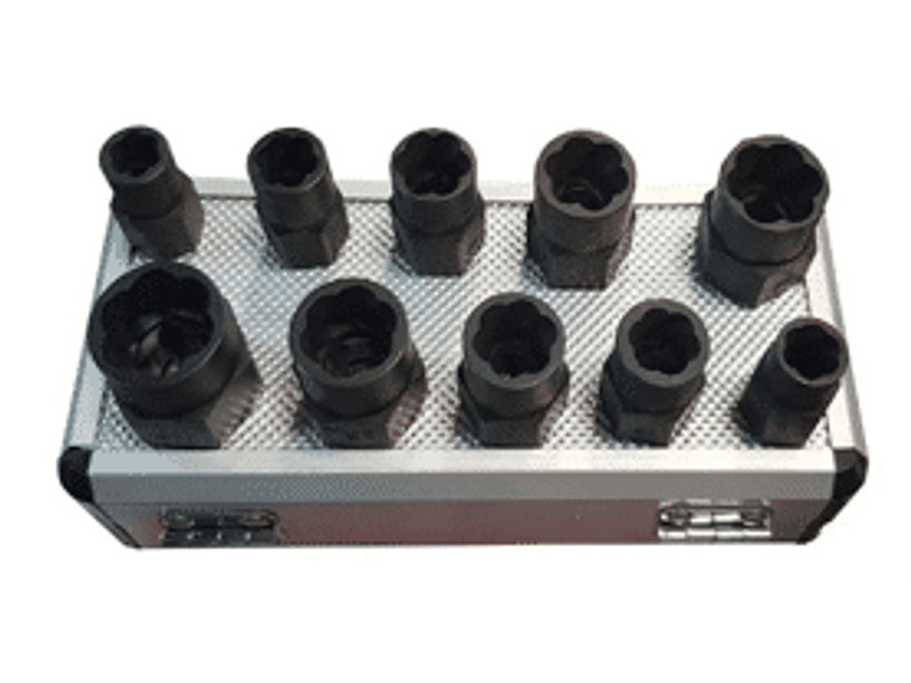 Kit de dados impacto para tuercas o pernos con la cabeza rodada