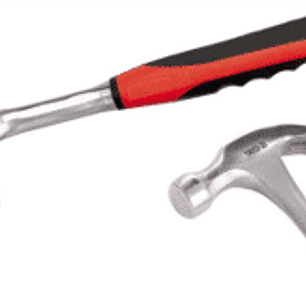 Martillo carpintero mango macizo 450 grs