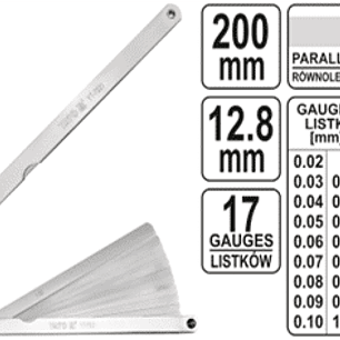 Feeler métrico de 17 hojas, 0