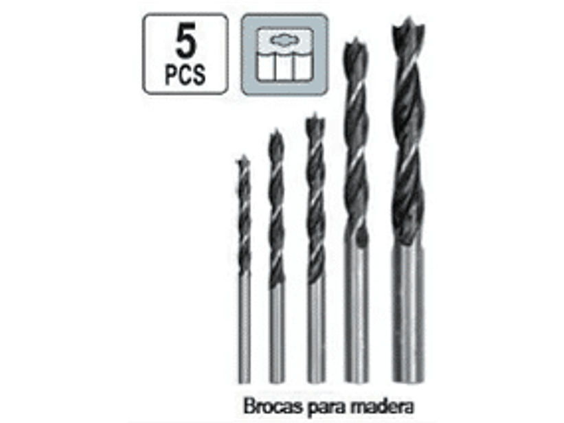 Set de 5 brocas para madera