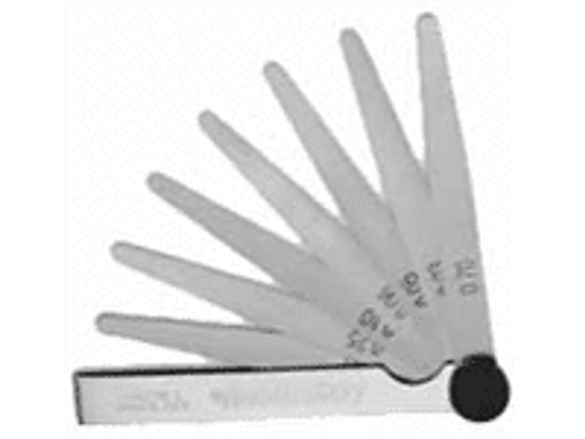 FEELER MILIMETRICO 13 HOJAS: 0,05 - 0,10 - 0,15 - 0,20 - 0,25 - 0,30 - 0,40 - 0,50 - 0,60 - 0,70 - 0,80 - 0,90 - 1,00 mm