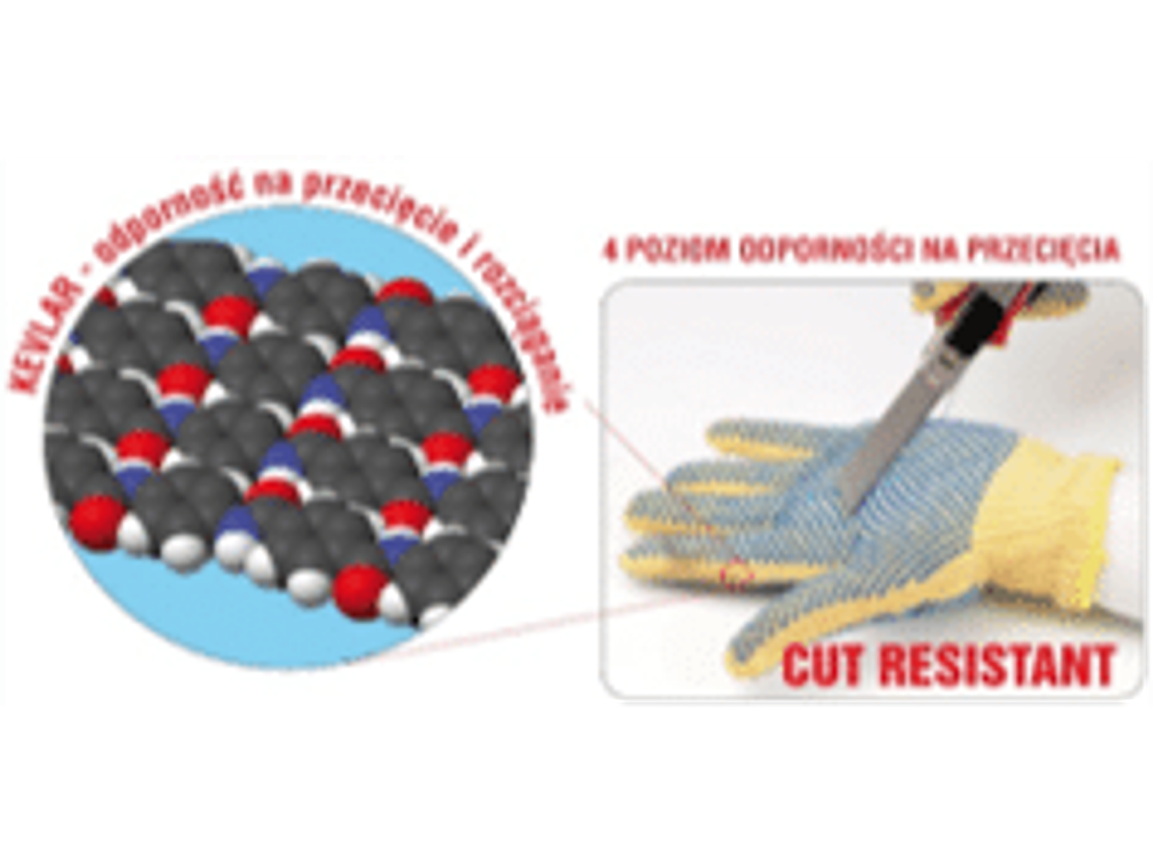 Guantes de trabajo, resistentes a cortes, fabricados con Kevlar (10