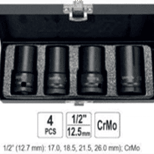 Set de extractores de tuercas dañadas 1/2