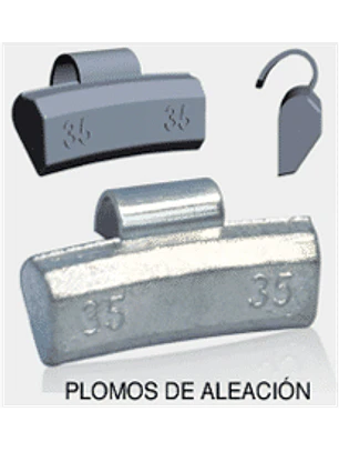 Plomo gancho aleación 50 grs