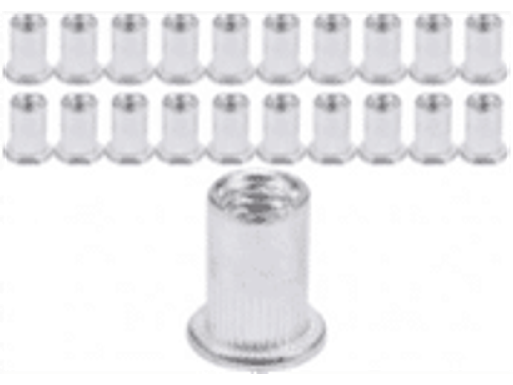 Set 20 tuercas de aluminio M5