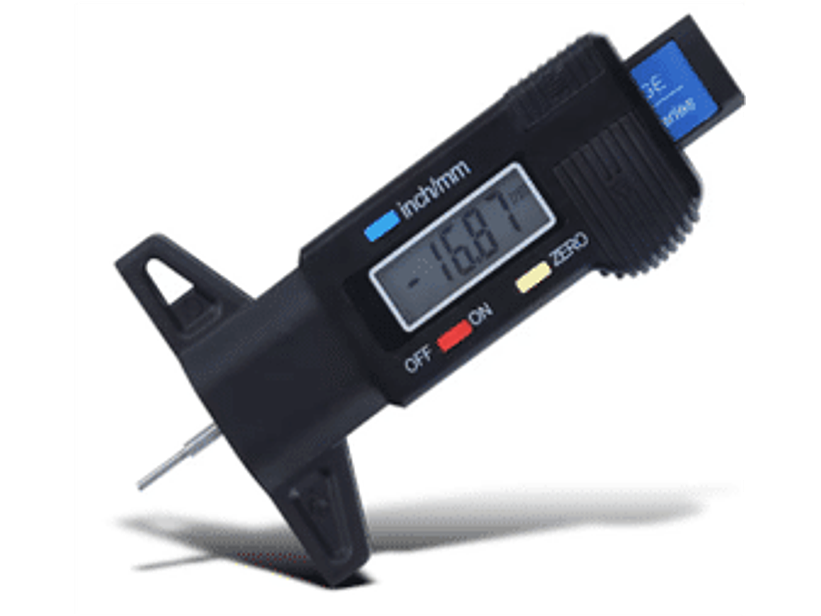 Profundímetro digital en escalas métrica y pulgadas