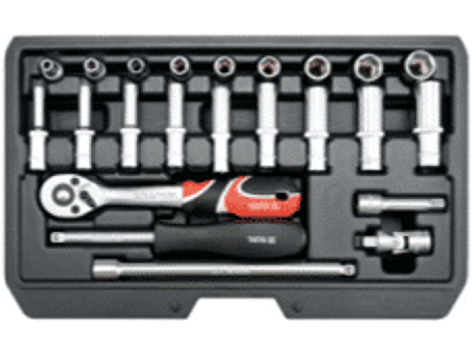 Juego de dados cortos y largos de 1/4