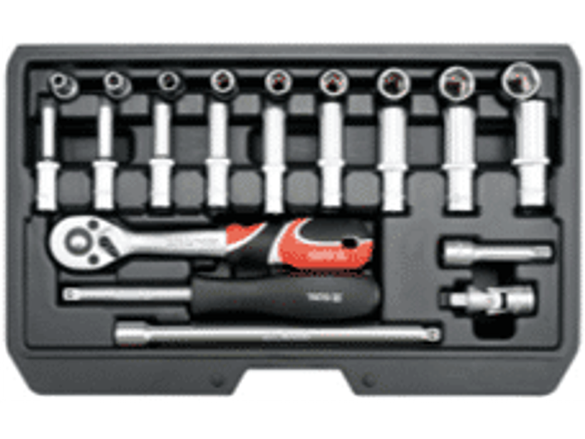 Juego de dados cortos y largos de 1/4