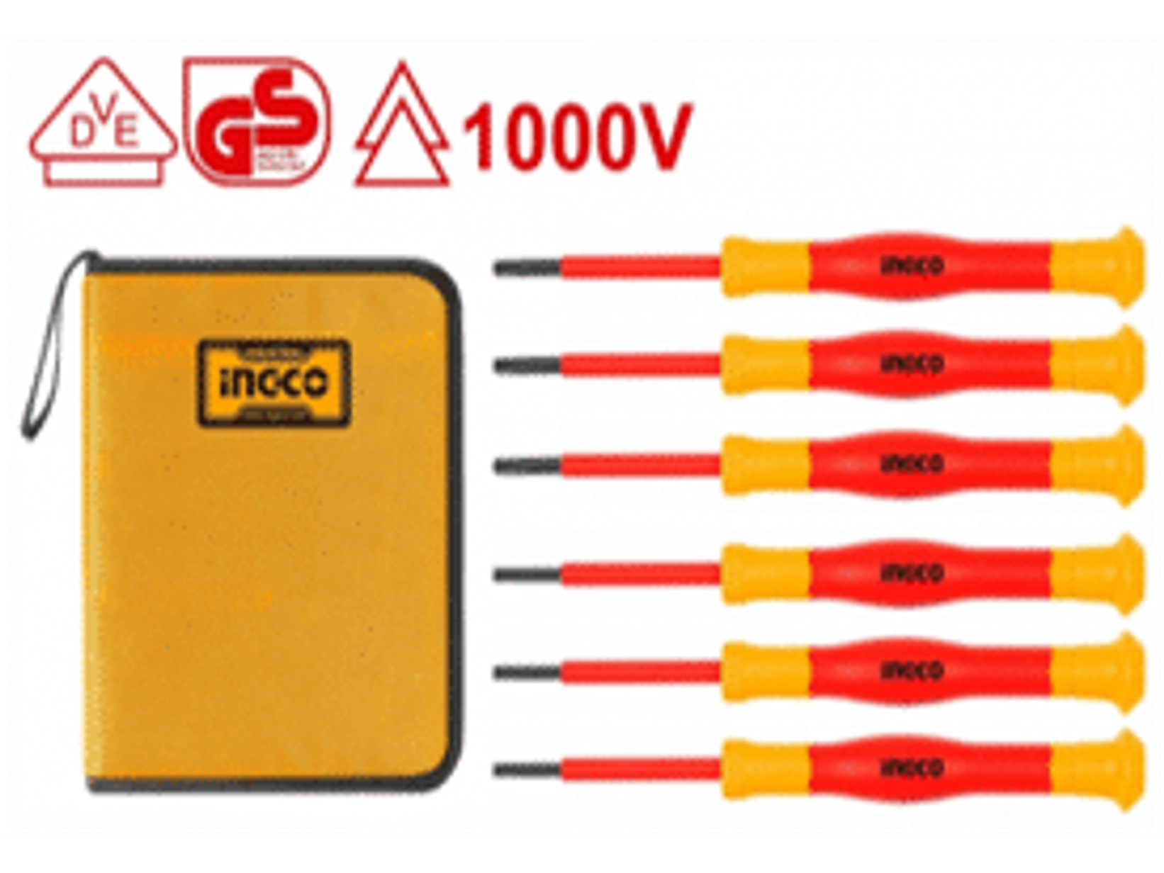 JUEGO DE DESTORNILLADOR DE PRECISION AISLADOS 1000V, 6 PIEZAS