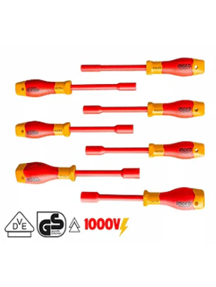 Juego de 7 destornilladores punta dado aislados 1000 Volts