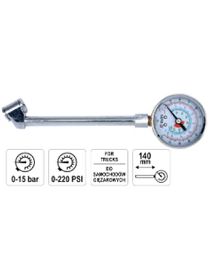 Manómetro para camión 0-220 PSI