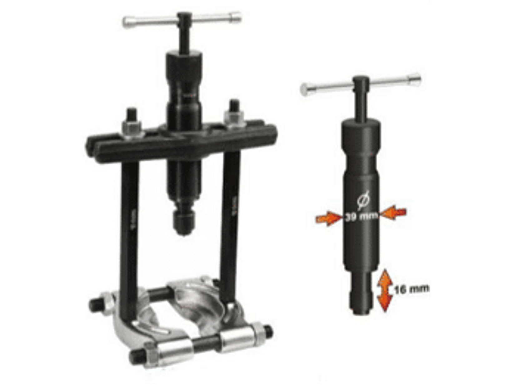 EXTRACTOR DE RODAMIENTOS CON CILINDRO HIDRAULICO TIPO CUCHILLA 75-105 MM